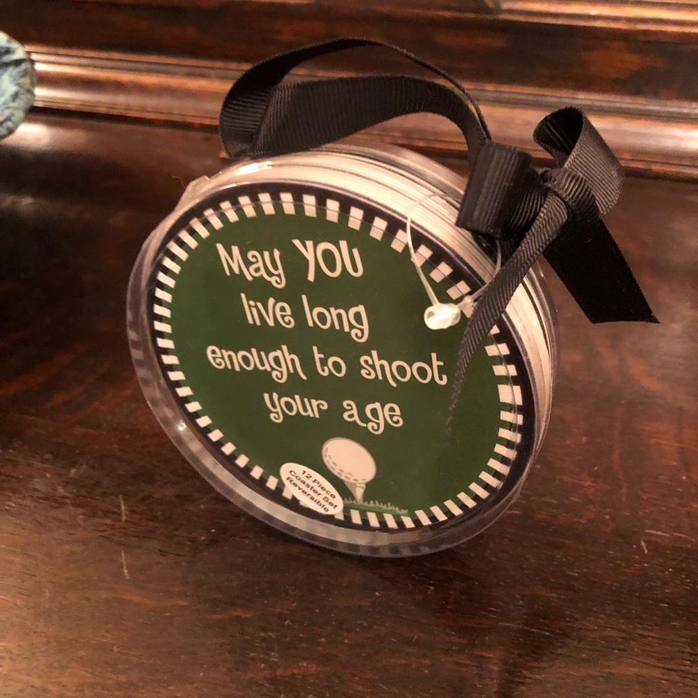 ⛳️ Golf Green & Black Drink Coasters - NEW! ⛳️